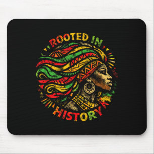 Schwarze Afro-Frau afrikanische Wurzeln Melanin-Ge Mousepad