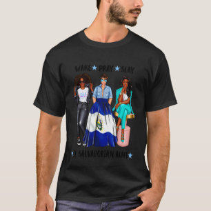 Schwarze afro-salvadorianische Tante Familie El Sa T-Shirt