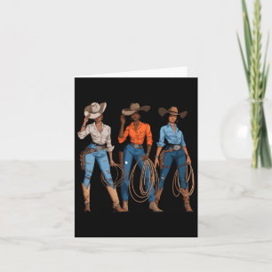 Schwarze afroamerikanische Cowgirl Western Country Karte
