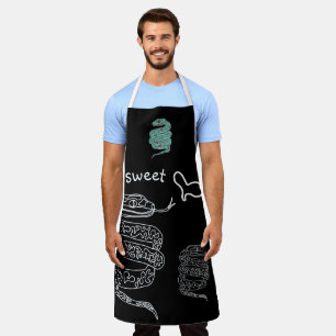 Schwarze All-over-Print-Schürze Schlange Sweet Lar Schürze