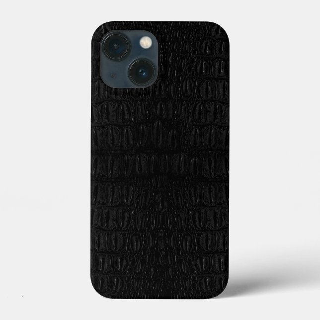 Schwarze Alligator-Skin - Neu Case-Mate iPhone Hülle (Rückseite)