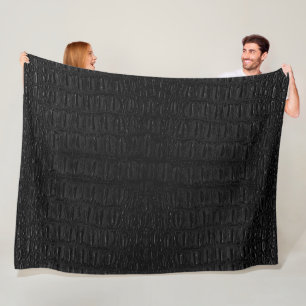 Schwarze Alligator-Skin - Neu Fleecedecke