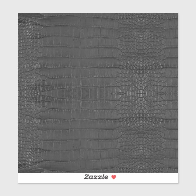 Schwarze Alligator Textur drucken Aufkleber (Blatt)