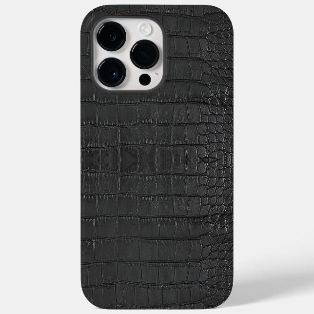 Schwarze Alligator Textur drucken Case-Mate iPhone Hülle (Rückseite)