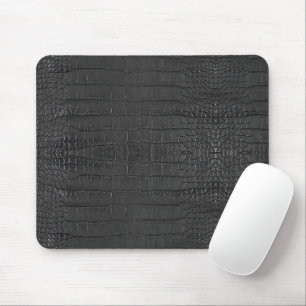 Schwarze Alligator Textur drucken Mousepad