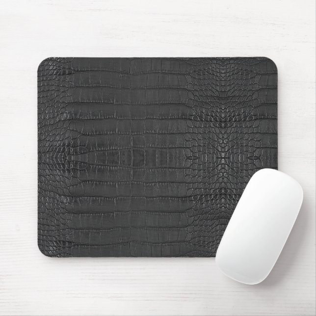 Schwarze Alligator Textur drucken Mousepad (Mit Mouse)