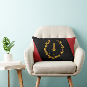 Schwarze Amerikanische Heritage-Flagge Lendenkissen