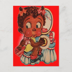 SCHWARZE AMERIKANISCHE POSTKARTEN - VALENTINSTAG G