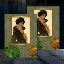 Schwarze amerikanische Retro-Schönheit-Decoupage 1