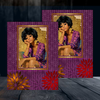 Schwarze amerikanische Retro-Schönheits-Decoupage Seidenpapier