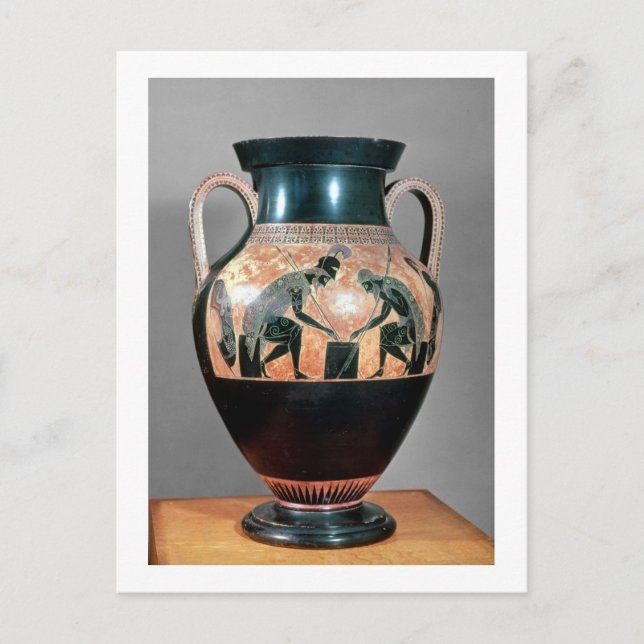 Schwarze Amphora mit Ajax und Achilles, Postkarte (Vorderseite)