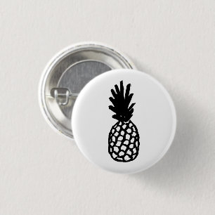 Schwarze Ananas Button