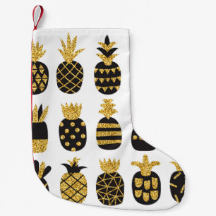 Schwarze Ananas: Einzigartiges Textur-Set Kleiner Weihnachtsstrumpf