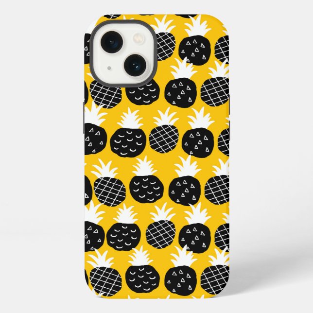 Schwarze Ananas iPhone Hülle (Rückseite)