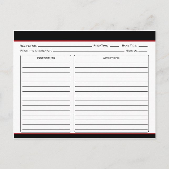 Schwarze Anguskühe - Rezeptkarten Postkarte (Rückseite)