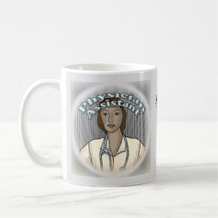 Schwarze Ärztliche Assistenz weiblich Kaffeetasse