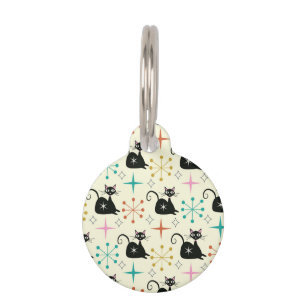Schwarze Atomkatze aus dem Mittelalter mit Sternex Haustiermarke