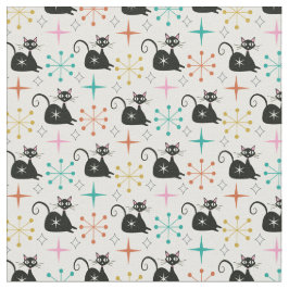 Schwarze Atomkatze aus dem Mittelalter mit Sternex Stoff