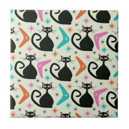 Schwarze Atomkatzen aus dem Mittelalter mit Boomer Fliese