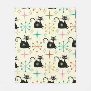 Schwarze Atomkatzen und Sternexplosionen des Mitte Fleecedecke