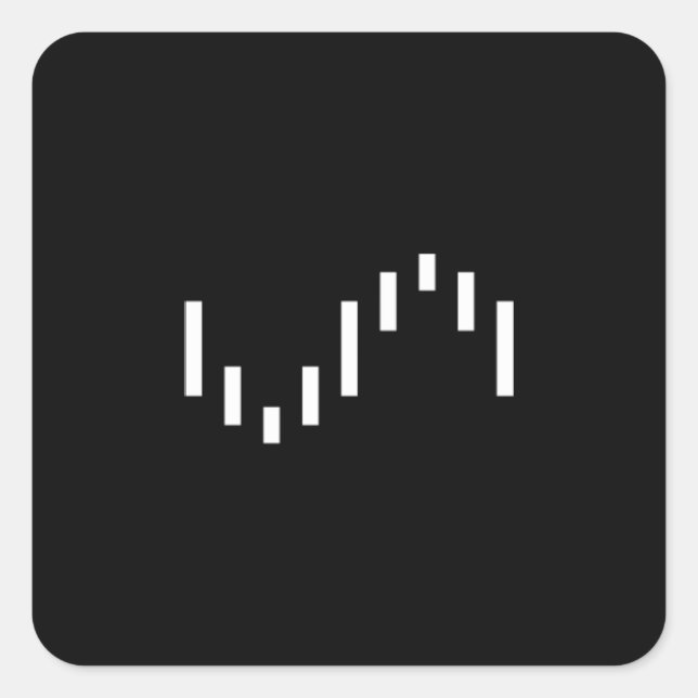 Schwarze Aufkleber mit weißem Logo (Vorderseite)