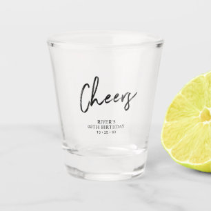 Schwarze Aufschrift Prost Erwachsener Geburtstag P Schnapsglas