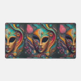 Schwarze Augen-Gesichtsmaske Schreibtischunterlage