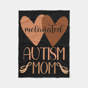 Schwarze Autismus-Mutter eines autistischen Sohnes Fleecedecke