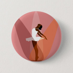 schwarze Ballerina Balletttänzerin Button