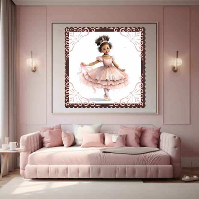 Schwarze Ballerina, rosa Tutu, rosa Krone Poster (Von Creator hochgeladen)