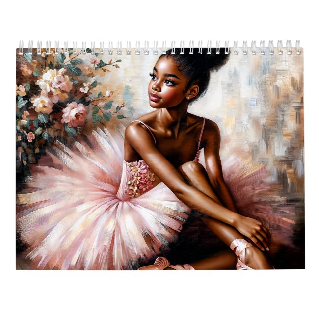 Schwarze Ballerinas Ballett Kunst Kalender (Rückseite)