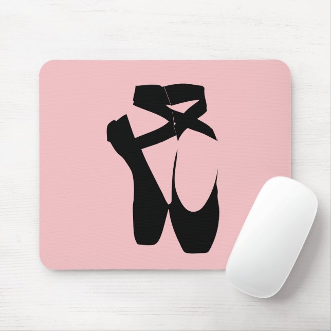 Schwarze Ballettschuhe Mousepad (Mit Mouse)