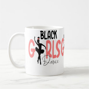 Schwarze Balletttänzerin Naturhaar Afro Ballerina  Kaffeetasse