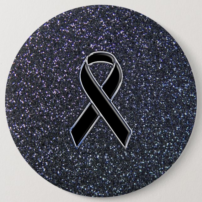 Schwarze Banddekoration Button (Vorderseite)