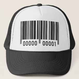 Schwarze Barcode-Cap Truckerkappe