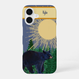 Schwarze Bären-Handyhülle iPhone 16 Hülle