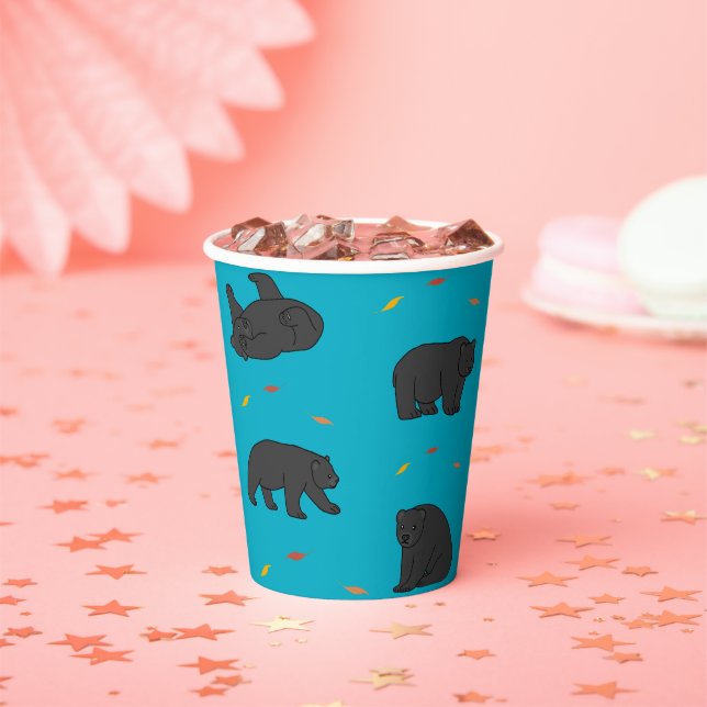 Schwarze Bären Pappbecher (Insitu)