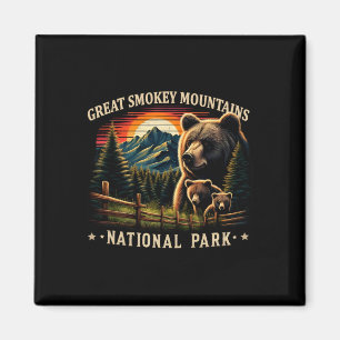 Schwarze Bärenmutter Great Smokey Mountains Nation Magnet