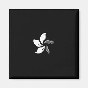 Schwarze Bauhinia Wildenten-Flagge Hongkong Magnet