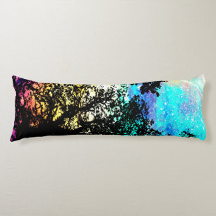 Schwarze Bäume Farbige Raum-Body-Pillow Seitenschläferkissen