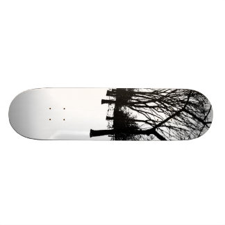 schwarze Bäume Skateboard