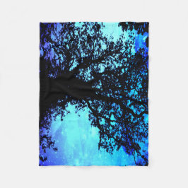 Schwarze Bäume Türkis Periwinkle Platz Decken