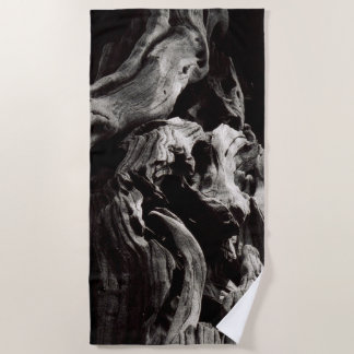 Schwarze Baumrinde Strandtuch