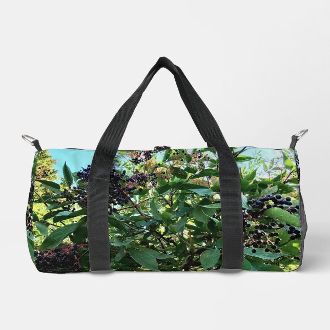 Schwarze Beeren Duffle Bag (Vorderseite)