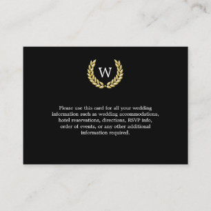 Schwarze Begleitkarte