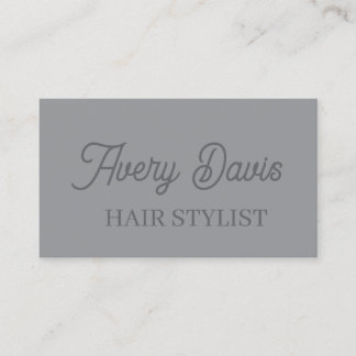 Schwarze Beige Minimalistische Kalligrafie Haar St Visitenkarte