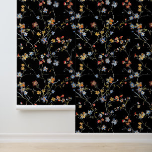Schwarze Bemalte Blume Tapete