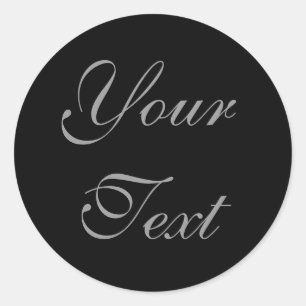 Schwarze, benutzerdefinierte Hochzeitsstipps mit T Runder Aufkleber
