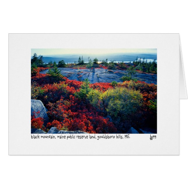 Schwarze Bergfotokarte (Vorderseite (Horizontal))