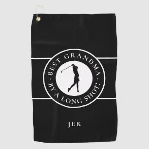 Schwarze beste Oma, bei weitem die Beste, Damenmon Golfhandtuch